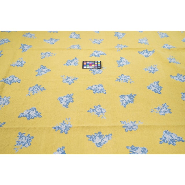 Light Yellow French Aubusson Design Rug 9'0" X 12'0" For Sale - Image 8 of 10
