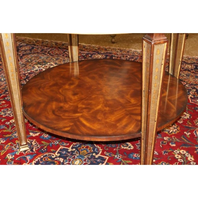 Theodore Alexander Eglomosie Mahogany Two Drawer Center Table For Sale - Image 11 of 14