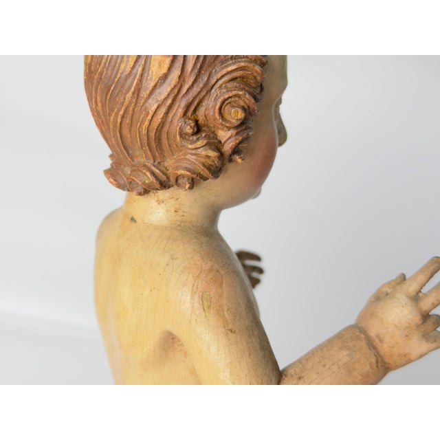 Brown Flemish Mechelen Artist, Jesus Sculpture, 17th Century, Wood For Sale - Image 8 of 16