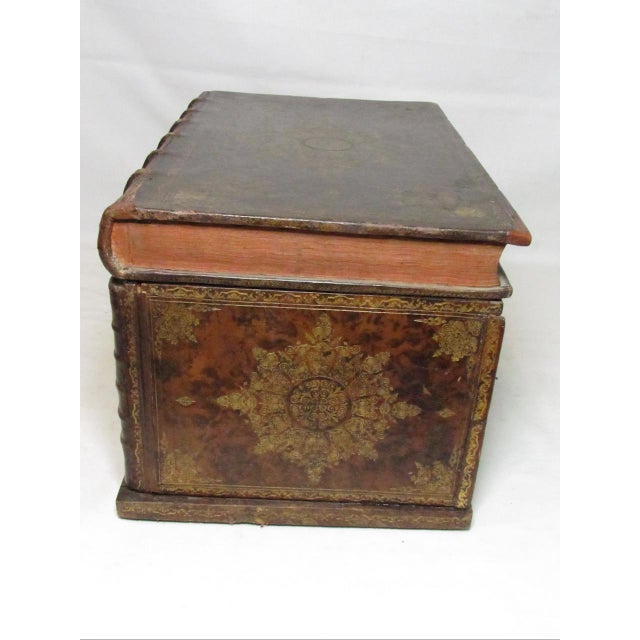 Antique French Leather Book Box For Sale In San Francisco - Image 6 of 18