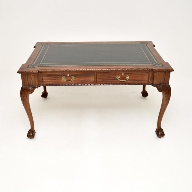 A magnificent antique Chippendale revival desk by Gillows. This was made in England, it dates from around the 1890-1900...