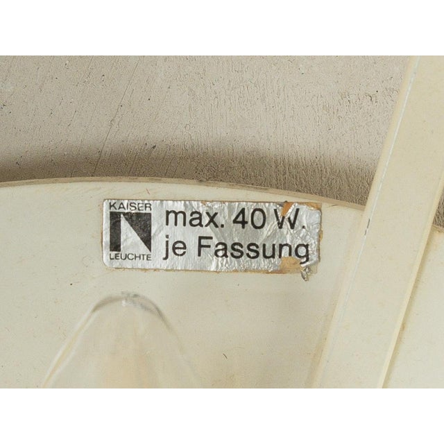 Frosted Glass Wall or Ceiling Lamp from Kaiser-Leuchten, 1970s For Sale - Image 8 of 9