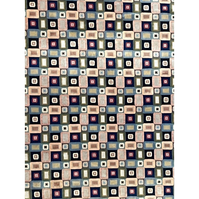 Silk and wool pile genuine handmade very fine Nepalese carpet -