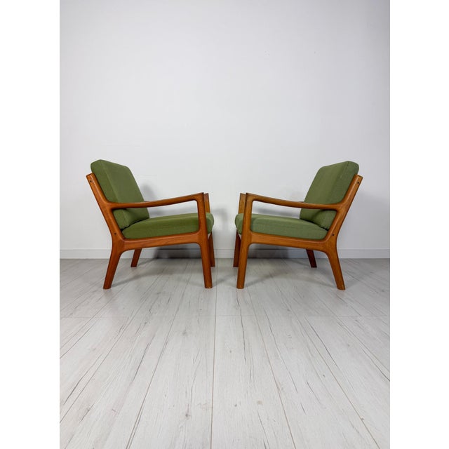 Wood Senator Three-Seater Sofa and Lounge Chairs in Teak by Ole Wanscher for France & Søn, 1960s, Set of 3 For Sale - Image 7 of 13