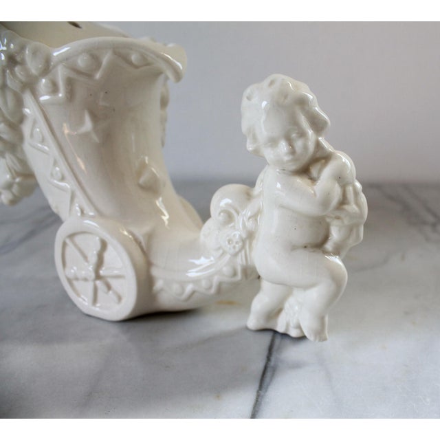 Figurative Vintage Cherub Flower Frog Vase For Sale - Image 3 of 8