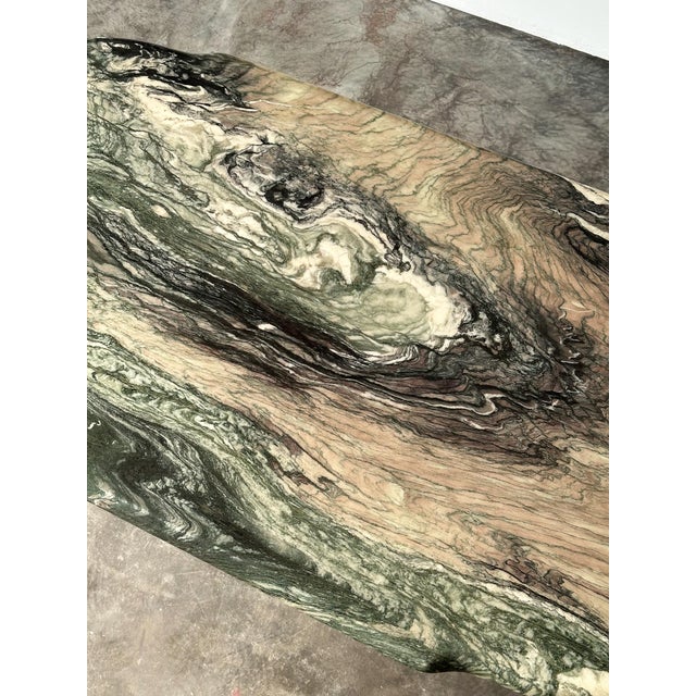 Cipollino Ondulato Marble Oval Coffee Table, Italy, 1980s For Sale - Image 10 of 16