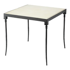 Jamie Young Nevado Leather & Steel Side Table