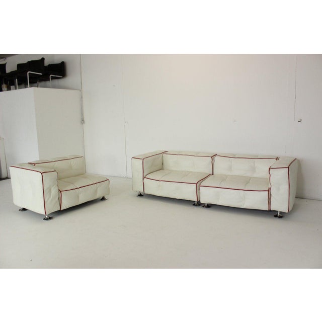 Modern Don Corleon Sofa in White Leather from Bretz For Sale - Image 3 of 13