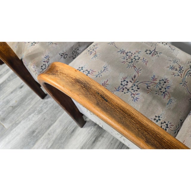 Mid-Century Modern Armchairs by K. Kozelka and A. Kropacek, 1950s, Set of 2 For Sale - Image 3 of 11