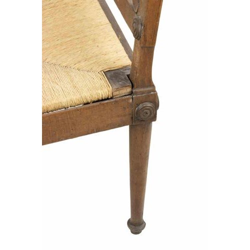 Antique Wooden Chairs in Straw Seats, Italy, 19th Century, Set of 4 For Sale - Image 6 of 8