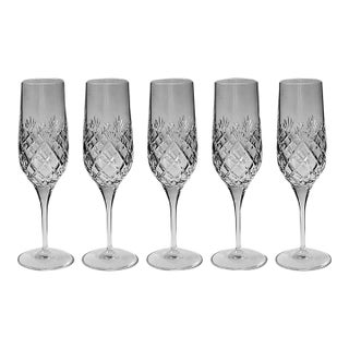 Royal Doulton Champagne Flutes Arden Pattern - Set of 5 For Sale