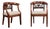 Two Italian 1800s Carved Walnut Upholstered Armchairs Sold Individually For Sale