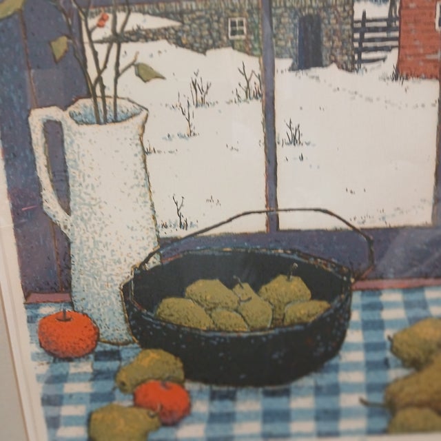 Tom Bartek 1932-2024 Large 1976 Serigraph - December Pears - Free Shipping For Sale - Image 4 of 14