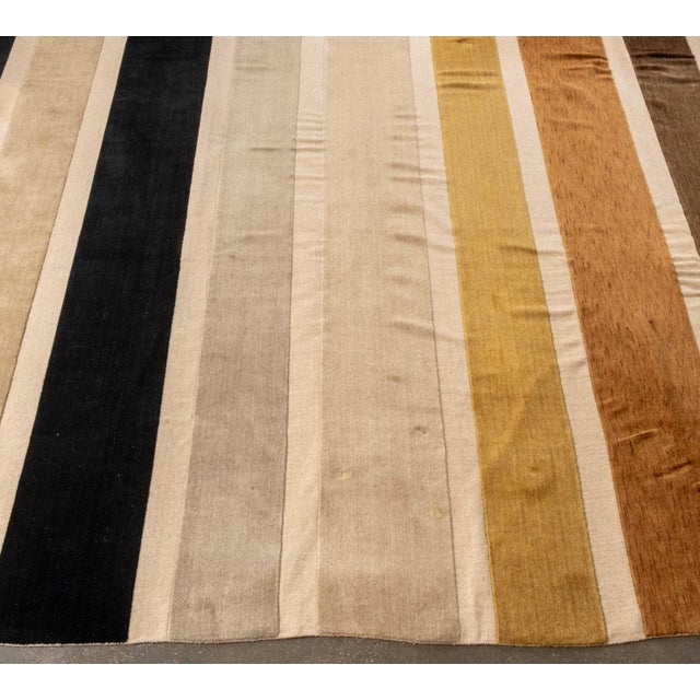 Modern Striped Pattern Carpet. 18' 1" L x 13' W. Provenance: From a SoHo, New York Collection.