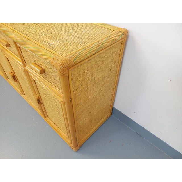 Vintage Woven Rattan Sideboard, 1970s For Sale - Image 10 of 18