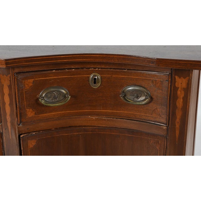 Late 19th Century Federal Revival Inlaid Mahogany Sideboard With Serpentine Front For Sale - Image 9 of 11