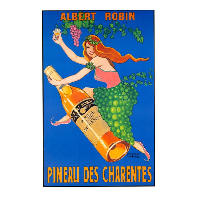 Susan Stewart – Pineau Des Charentes Original Poster, 1999 – Offset Lithograph, Hand-Signed, Linen-Backed For Sale