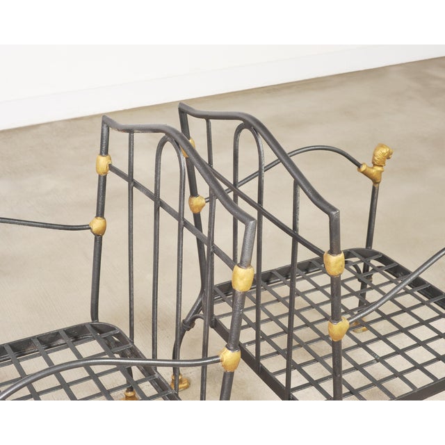 Pair of Bronze Lion's Head Lounge Chairs After Diego Giacometti For Sale - Image 11 of 18