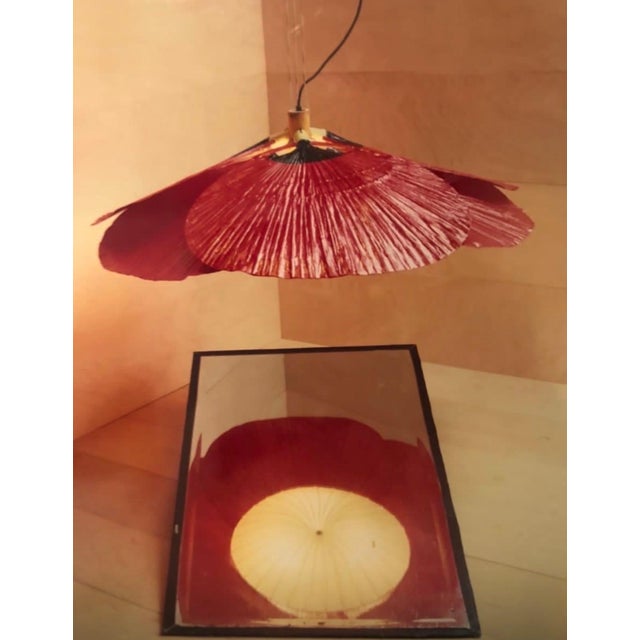 Uchiwa Wall Lamps attributed to Ingo Maurer for M Design, 1970s, Set of 2 For Sale - Image 14 of 15