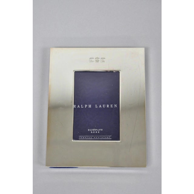 Modern Late 20th Century Lauren Ralph Lauren Silver Plated Normandy Modern 3.5x5 Photo Picture Frame (B) For Sale - Image 3 of 16