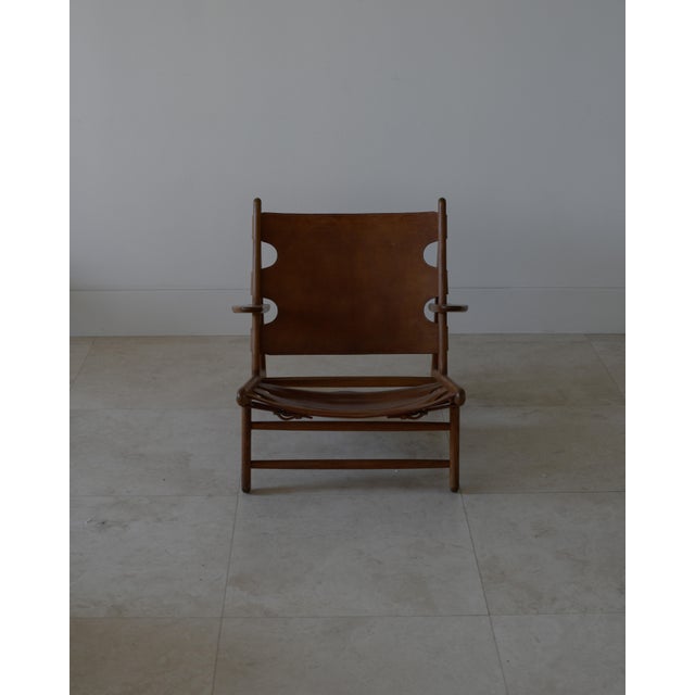 Gorgeous 1950 Hunting Chair designed by Børge Mogensen and prouduced by Frederica, Denmark. Designed for the Copenhagen...