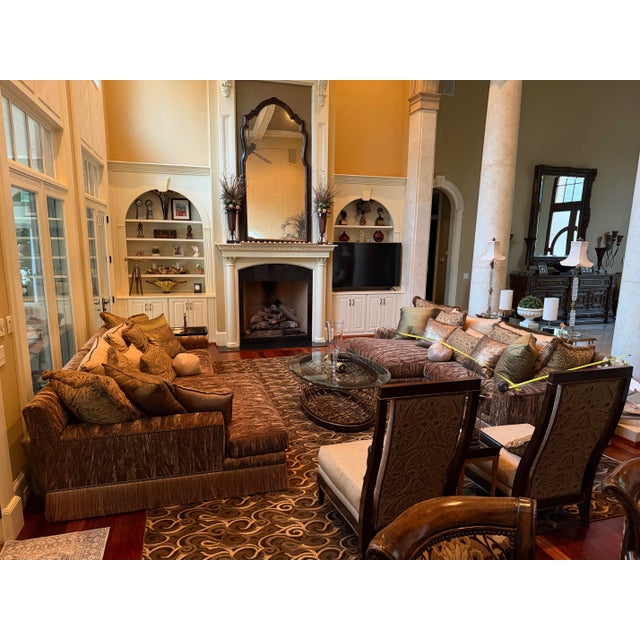 Marge Carson Sofa With Decorative Trim For Sale - Image 9 of 12