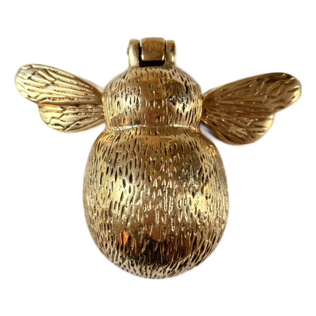 English Brass Bumble Bee Door Knocker For Sale