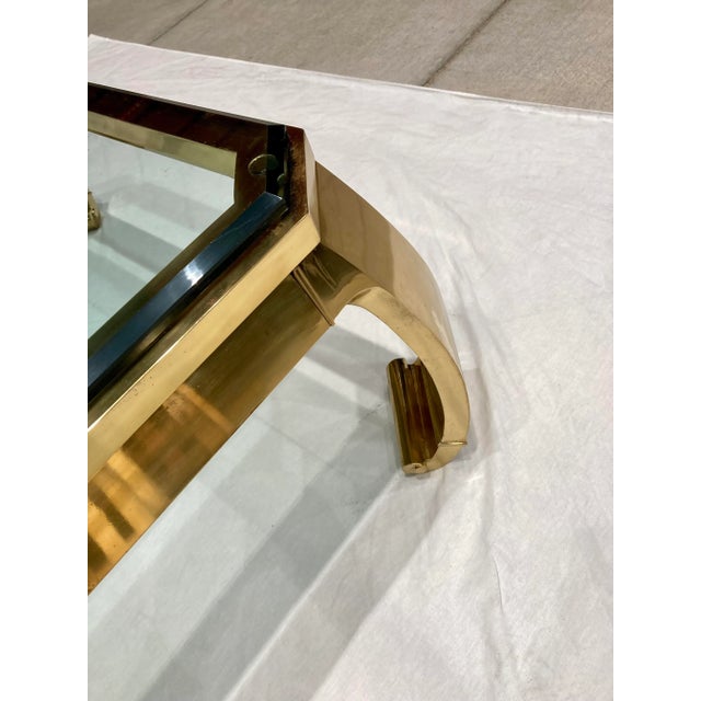 Ming Leg Brass Coffee Table From Mastercraft For Sale In Denver - Image 6 of 13