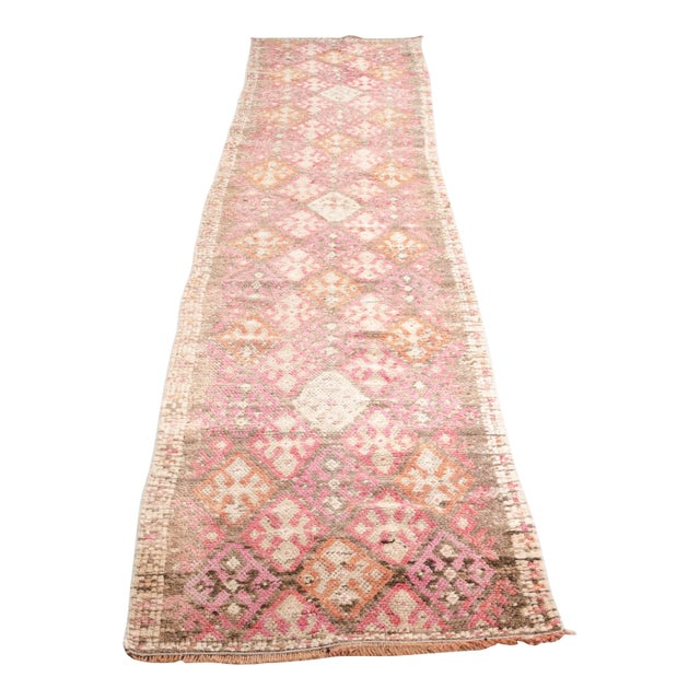 Extra Long Vintage Turkish Hallway Runner For Sale