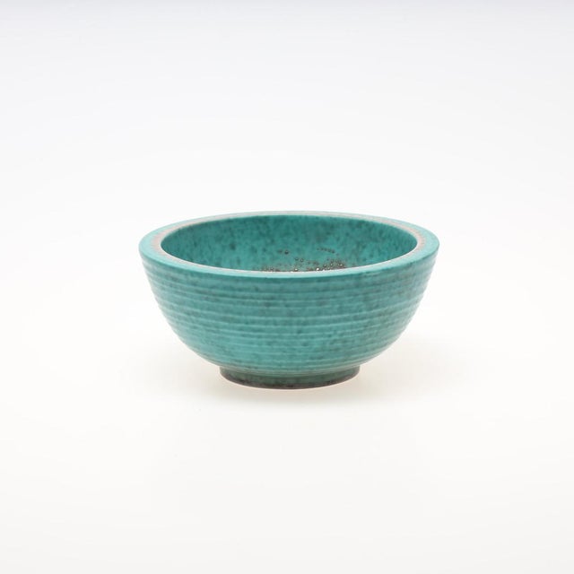 Gustavsberg Bowl in Ceramic and Silver by Wilhelm Kage, 1940s For Sale - Image 4 of 5