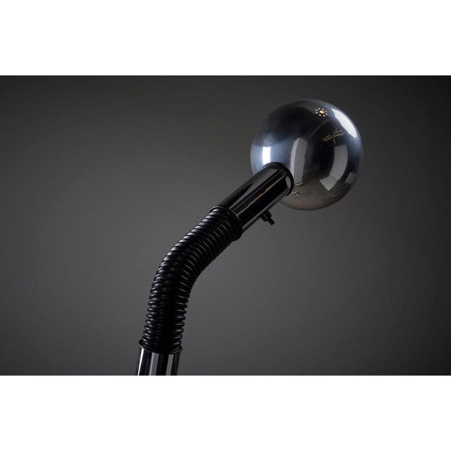 Vintage Chrome and Black Goosenech Sphere Floor Lamp from Cosack, 1960s For Sale - Image 10 of 12