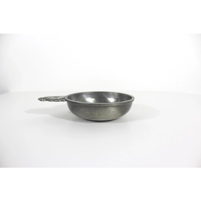 French Pewter Porringer Vintage For Sale - Image 6 of 7