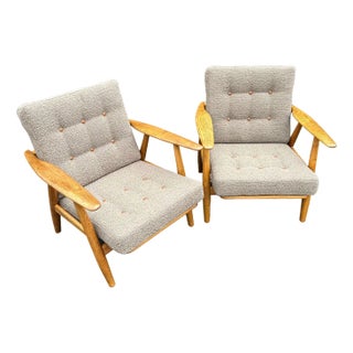 Set of Model GE240 Cigar Chairs by Hans Wedgner for Getama, 1960s For Sale
