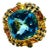 Bochic “Capri” Vintage Multi Fancy Sapphire and Blue Topaz Cocktail Ring — 18K G For Sale