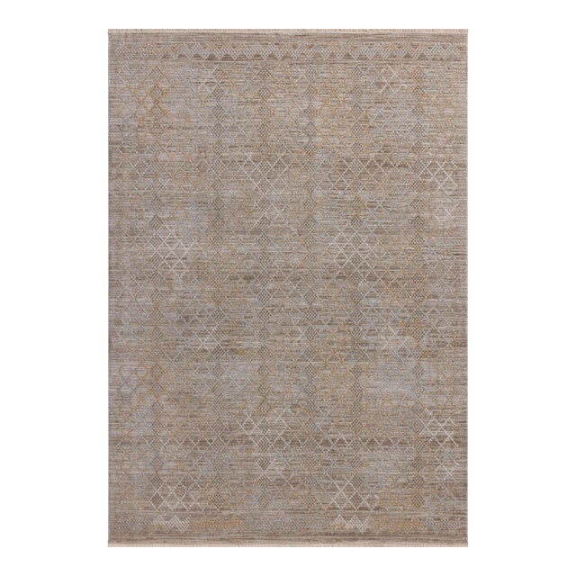 Amber Lewis x Loloi Cali Taupe / Multi 5'-3" x 7'-6" Accent Rug For Sale