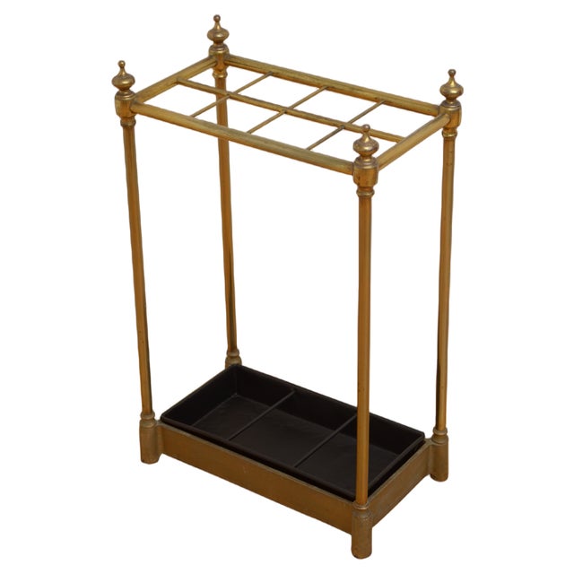 Victorian Brass Umbrella Stand, 1880s For Sale