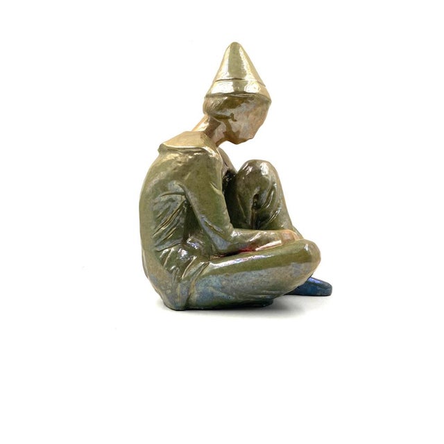 Giordano Tronconi, Figure of Sitting Boy, 1950s, Ceramic For Sale - Image 17 of 18