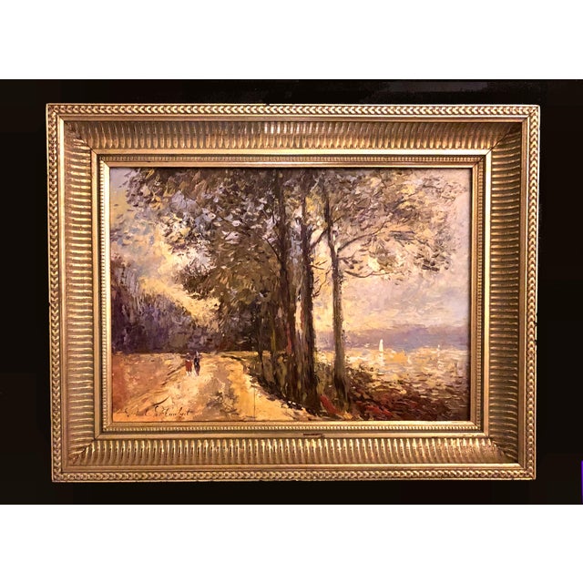 Gold Paul Flaubert, Landscape with Trees, Oil on Panel, 1950s For Sale - Image 8 of 8