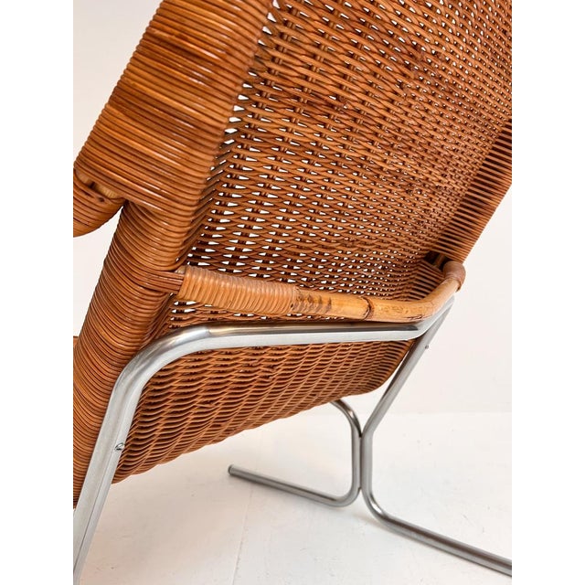 Model 514 Armchair in Rattan by Dirk van Sliedregt, 1970s For Sale - Image 6 of 12
