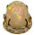 Traditional 10 Carat Oval Shape Ethiopian Opal Cocktail Ring 14 Karat Yellow Gold For Sale - Image 3 of 18