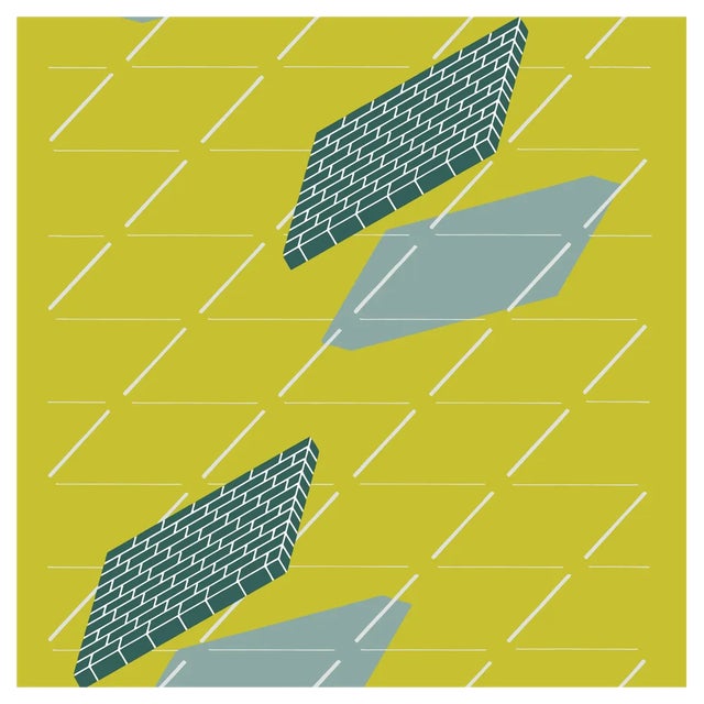 Light Apparitions Brick Wall 4 Fabric Panel by Franco Raggi for Midsummer Milan For Sale