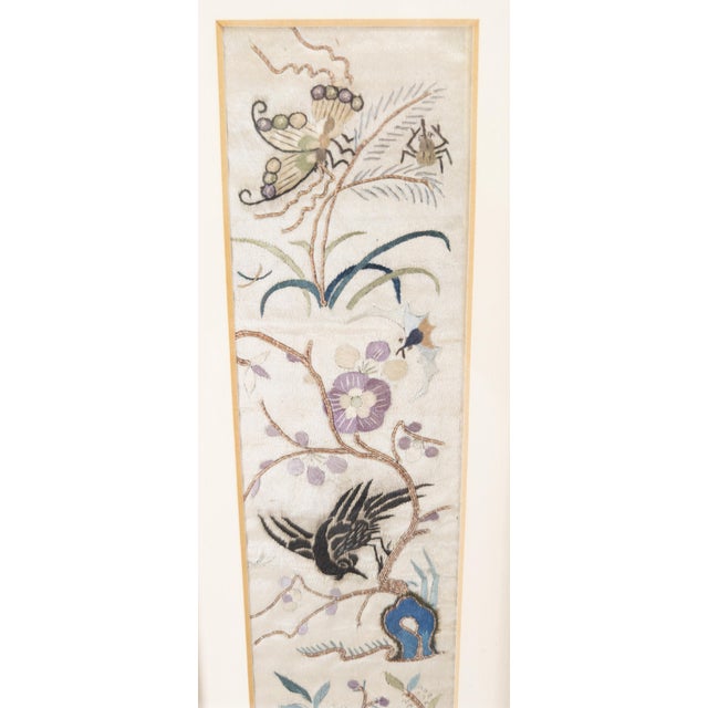 Late 19th Century 19th Century Chinese Silk Embroidered Robe Sleeve Panel For Sale - Image 5 of 8