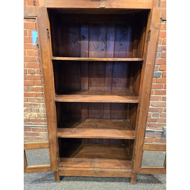 Rustic Reclaimed Wood Display Cabinet For Sale - Image 4 of 7