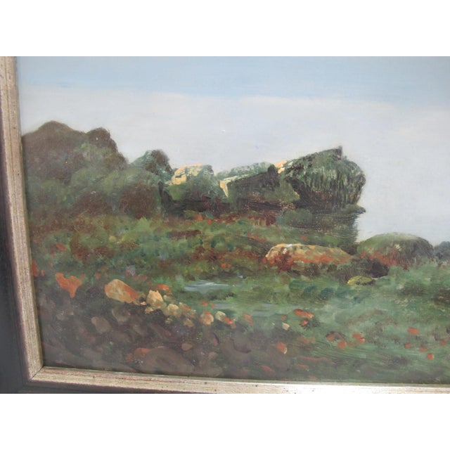 Albert Bierstadt Antique Sailboat Beach Coastal Nautical Framed Oil Painting For Sale - Image 4 of 7