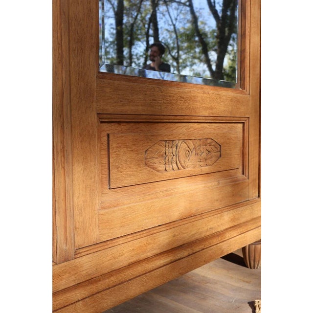 1930s Vintage Art Deco Oak Wardrobe, 1930s For Sale - Image 5 of 10