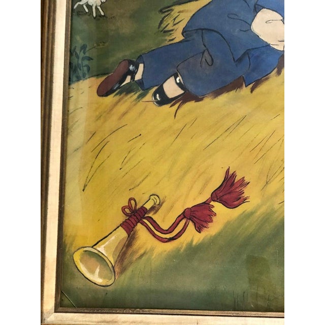 Yellow Little Boy Blue Painting on Canvas Cloth For Sale - Image 8 of 18