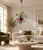 Sputnik Pendant Light with 51 Flowers in Multicolored Glass and Burnished Brass from Justfurnituress SRL For Sale - Image 10 of 11
