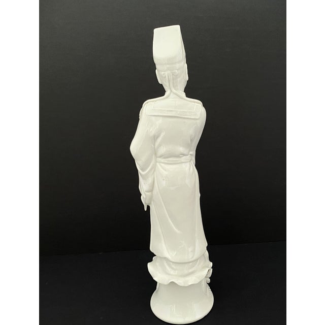 Early 20th C. Blanc DeChine Chinese Figurine-Immortal Taoist Male Statue Dehua Kilns in Fjjian China For Sale - Image 12 of 18