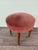 Mid-Century Modern Small Vintage Ottoman in Wood and Velvet, 1950s For Sale - Image 3 of 10