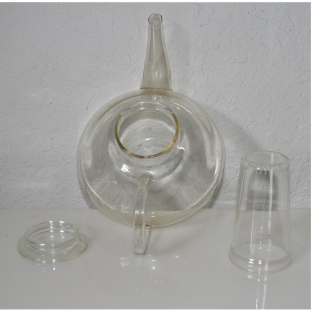 Mid Century Modern Schott Mainz Jena Glass Teapot With Infuser and Lid